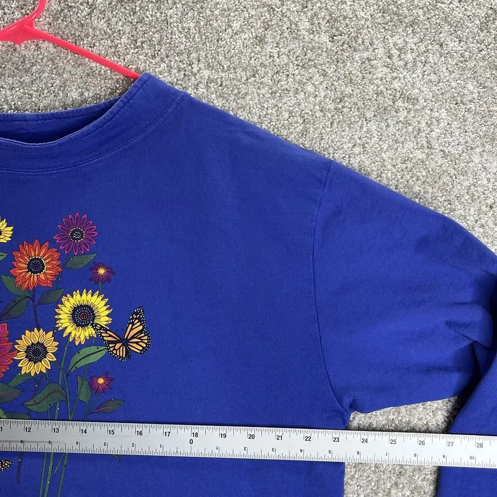 Sabaku‎ Artwear Pullover Sweater Women's Large Sunflowers Girasoles Art To Wear